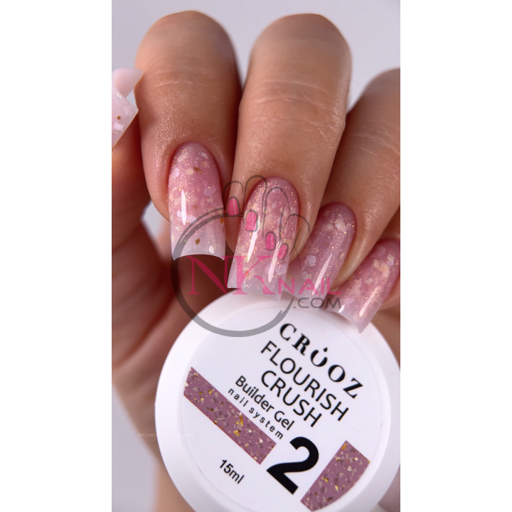 Гель Crooz Florish Crush Builder gel №02, 15 мл